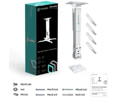ONKRON Projektorius Mount Ceiling Adjustable Bracket iki 22 lbs Projectors, Baltas