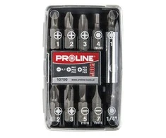 Zestaw Rinkinys „Proline“ antgalių rinkinys su magnetiniu laikikliu (ph, pz, hex, plokšti) 10 vnt.