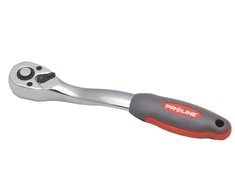 Grzechotka 1/4" terkšlės įtempiklis, 72 dantys, ilgis 150 mm, dviejų dalių rankena, proline