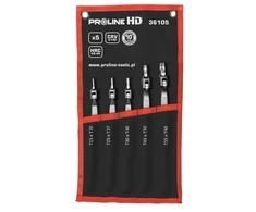 Klucze „Torx“ šarnyriniai raktai, vnt. 5 (t15xt20-t55xt60), cv, „Proline“ „hd“