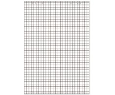 LANDRE apverčiamų lentų bloknotas, 65x98 cm, 20 lapų, 80 g/m², langeliais