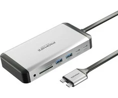 PROMATE VersaHub-MST 13 viename dvigubas USB-C multimedijos šakotuvas / dvigubas 4K HDMI / USB3.0 / 150 W
