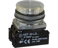 Promet Signalinė lempa 30mm, balta 24 - 230V AC / DC (W0-LDU1-NF30LD B)