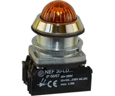 Promet Signalinė lemputė 30mm geltona 24 - 230V AC / DC (W0-LDU1-NEF30LDS G)