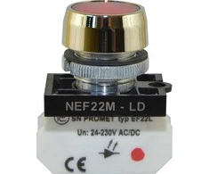Promet NEF22 metalinė plokščia raudona lempa W0-LD-NEF22MLD C