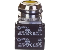 Promet Valdymo mygtukas 30mm geltonas 4Z su savaiminiu grįžimu W0-NEF30-K4X G