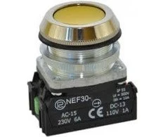 Promet Valdymo mygtukas 30mm geltonas 2Z (W0-NEE30-K 2X G)