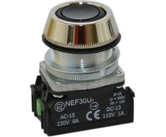 Promet Valdymo mygtukas 30mm juodas su grįžimo 1Z 1R (W0-NEE30- UK XY S)