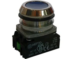 Promet Valdymo mygtukas 30mm mėlyna 2Z su grįžimo (W0-NEF30-K 2X N)