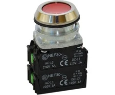 Promet Valdymo mygtukas 30mm Raudona su grįžtamasis 2Z 2R (W0-NEE30-K 2X2Y C)