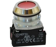 Promet Valdymo mygtukas 30mm raudona 2R su savarankiškai grįžti (W0-NEE30-K 2Y C)