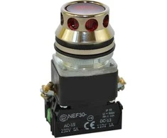 Promet Valdymo mygtukas 30mm raudonas 1Z 1R su grįžimu su apšvietimu (W0-NEE30-KL XY C)