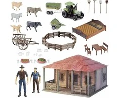 ProNice BIG FARM SET ŪKIO NAMAS NAMININKAS ŪKIS ŪKIO GYVŪNAI TRAKTORIUS