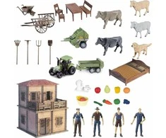 ProNice BIG SET FARM ŪKINIS ŪKINIS NAMAS ŪKININKŲ SVORIAI NAMIEKIŲ PRIEDAI