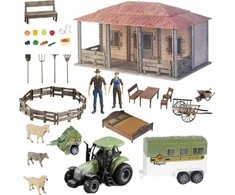 Maksik ProNice BIG SET FARM ŪKIO NAMAS TRAKTORIUS GYVŪNŲ ĮRANKIAI
