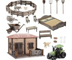 ProNice SET FARM RANCH ŪKIO NAMAS ŪKININKAS GYVŪNAI ŪKIO TRAKTORIUS