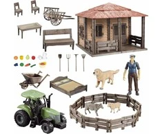 Maksik ProNice SET FARM RANCH ŪKIO NAMAS ŪKININKAS GYVŪNAI ŪKIO TRAKTORIUS