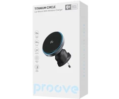 PROOVE Telefono laikiklis su belaidžiu įkrovikliu Titanium Circle Qi2 15W (Proove)