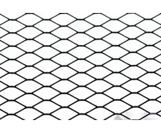 ProRacing ALU tinklelis, deimanto formos, juodas, 120x20cm, 12x7mm
