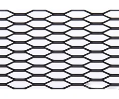 ProRacing Siatka ALU medaus šukos, juodos, 120x20cm, 21x6mm