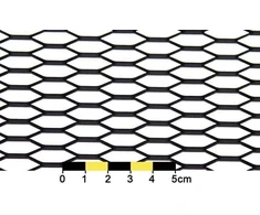 ProRacing Siatka ALU medaus šukos, juodos, 120x40cm, 21x6mm