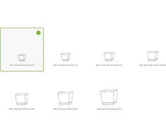 Prosperplast Dekoratyvinis gėlių vazonas su padėklu Coubi Square P 10x10x9.2cm plastikinis/žalias