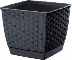 Prosperplast Dekoratyvinis gėlių vazonas Ratolla Square D25cm/H22cm antracito sp.