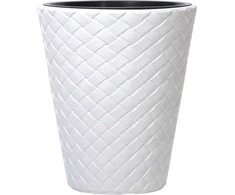Sodo vazonas ⌀40 cm Matuba baltas PROSPERPLAST