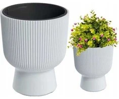 Prosperplast gėlių vazonas milly ant kojos 30 cm baltas