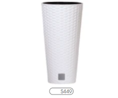 Prosperplast RATO puodas TUBUS 250mm balta - DRUX250-S449