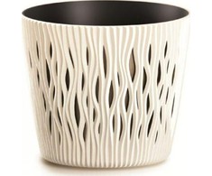 Prosperplast SANDY ROUND gėlių vazonas - kreminė skersmuo 22 cm
