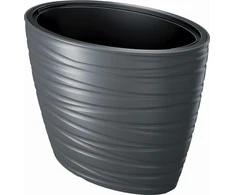 Gėlių vazonas Prosperplast Maze DBMZE600-S433, juodas