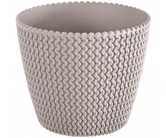 Prosperplast Dekoratyvinis gėlių vazonas Splofy D25.9cm H22cm plastik./švies.rudas