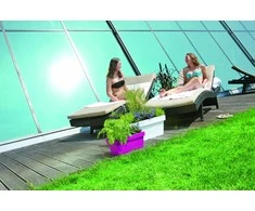Prosperplast Išilginis puodas, puodas, balkono dėžutė LOFLY CASE DLOFC600-405U, Spalva pilka, Prosperplast, matmenys 60x22.5x26 cm