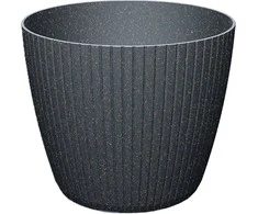 Prosperplast LAMIA APVALUS ECO* MEDINIS VAZONAS - ANTRACITO SPALVOS 12,8 L