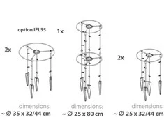 Prosperplast Augalų atramos 25 ir 35 cm miško žalia