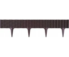Prosperplast Dekoratyvinė tvorelė L390cm H18.6cm/5vnt. plastikinė/tamsiai ruda