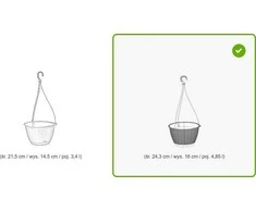 Prosperplast RATOLLA ROUND DRLW240 pakabinamas vazonas, baltas
