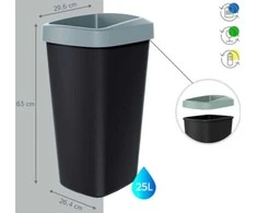 Prosperplast šiukšlių dėžės 3x25 l su skirtingomis spalvomis