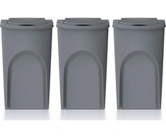 Prosperplast Sortibox rūšiavimo šiukšliadėžė 3 x 35 l, pilka (IKWB35S3-405U)