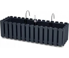 Balkono vazonas su automatiniu laistymu Prosperplast Boardee Fencycase W DDEF600W-S433, juodas