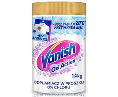 Baltų skalbinių dėmių šalinimo milteliai VANISH Oxi Action 1.4kg