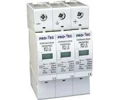 Protec Varistor viršįtampio ribotuvai, skirti PV sistemoms, tipas 2-BY1-C/3 FW10 3224030 Protec
