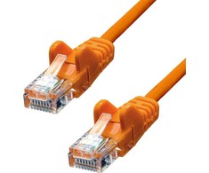 ProXtend Patchcord Cat.5e, U/UTP, PVC, AWG 26, CCA, oranžinė, 0.25m (V-5UTP-0025O)