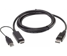 Aten 2L-7D02HDP True 4K 1.8M HDMI į DisplayPort kabelis | Aten | Tikras 4K 1.8M HDMI į DisplayPort kabelis | 2L-7D02HDP