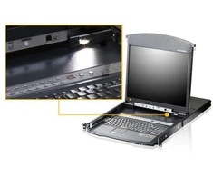 Jungiklis Aten KVM over IP jungiklis ATEN KL1508AiN, 8 prievadai, 48 cm LCD, VGA, PS/2-USB, US išdėstymas