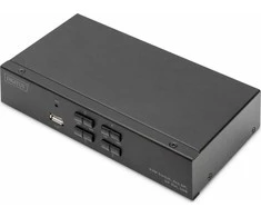 Przełącznik Digitus DIGITUS KVM jungiklis, 4K60HZ, 4x1 DP įvestis, 1x DP USB išvestis
