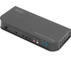 Assmann Electronic Assmann elektroninis DIGITUS KVM jungiklis 2x1 DP DP/HDMI OutUSB 4Kx2K60Hz