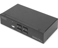 Assmann Electronic Assmann elektroninis DIGITUS KVM jungiklis 2x1 HDMI 4 prievadų vieno Ekrano 4K/30Hz FreeSync