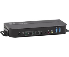 Przełącznik Eaton Eaton Tripp Lite series DisplayPort USB KVM Switch 2-Port 4K 60Hz HDR DP 1.4 USB Cables - KVM-/Audio-/USB-Switch - 2 x KVM/Audio/USB - 1 lokaler Benutzer - Desktop